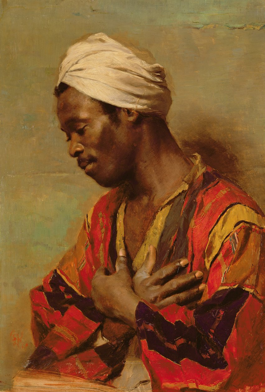 Arab v meditaci od Carl Ludwig Ferdinand Kerstan