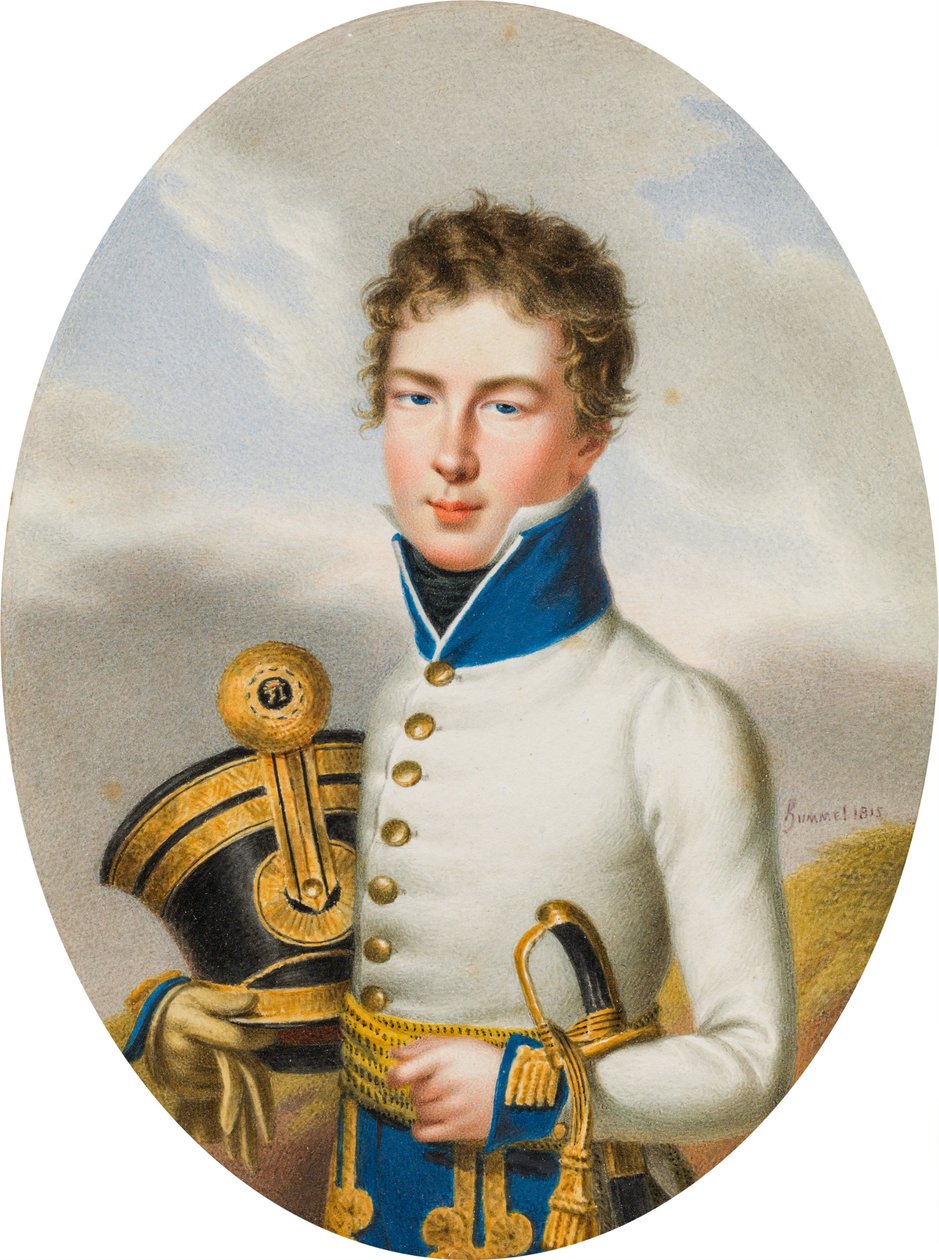 Poručík k.k. Maďarský pěší pluk poručík polní maršál Nikolaus princ Esterhazy od Carl Ludwig Hummel de Bourdon