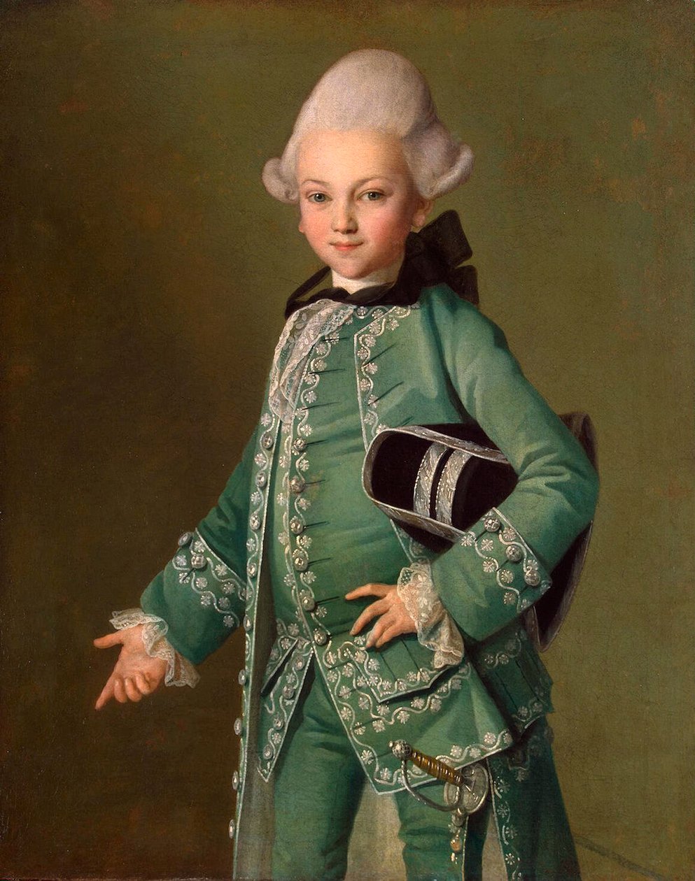 Portrét hraběte Alexeje Bobrinského jako dítě, 1769. od Carl Ludwig Johann Christineck