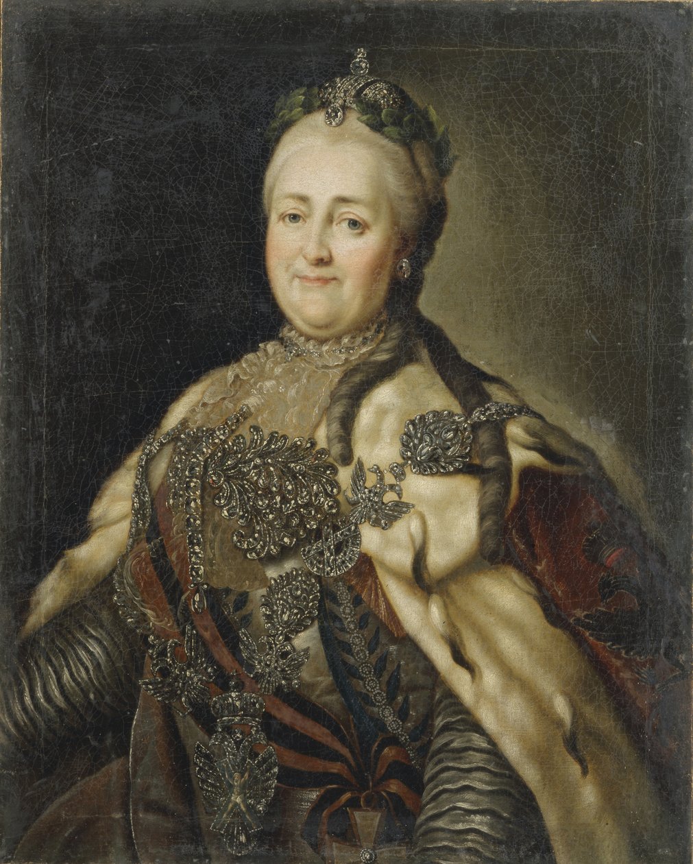 Portrét císařovny Kateřiny II 1729-1796, 1780 od Carl Ludwig Johann Christineck