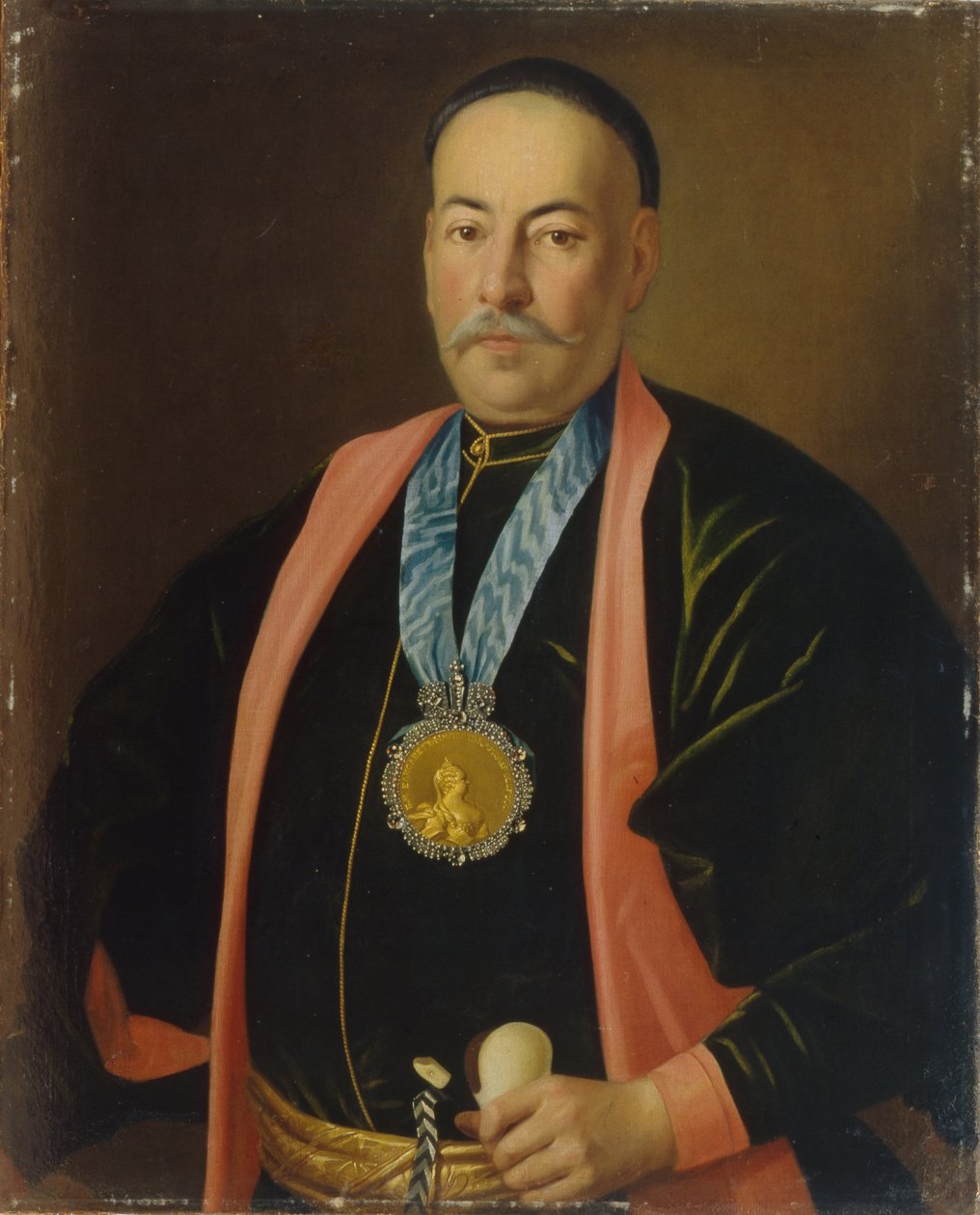 Portrét Stepana Daniloviče Jefremova, atamana donského kozáckého hostitele, 1765 od Carl Ludwig Johann Christineck