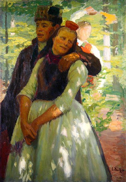 A Couple from Schwalm (olej na plátně) od Carl Ludwig Noah Bantzer