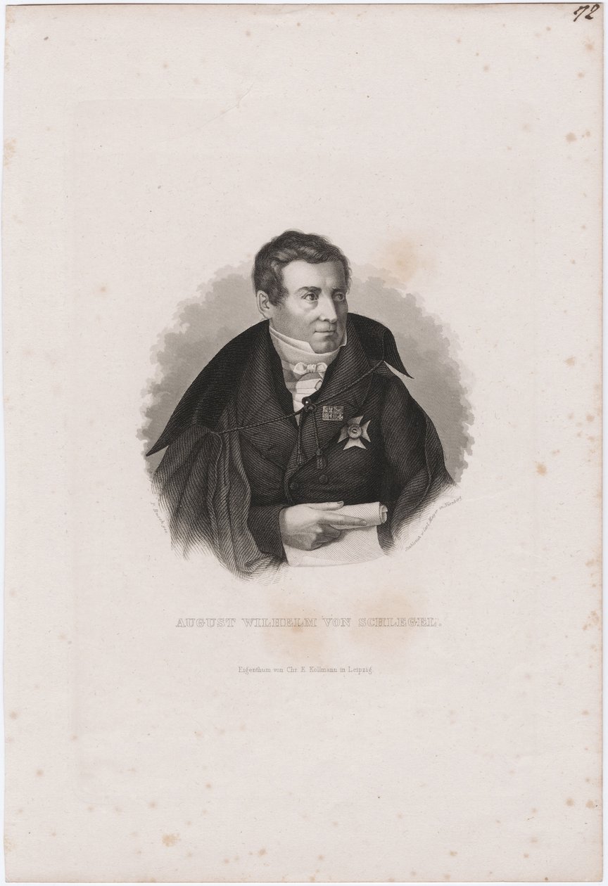 August Wilhelm von Schlegel 1767-1845 od Carl Mayer