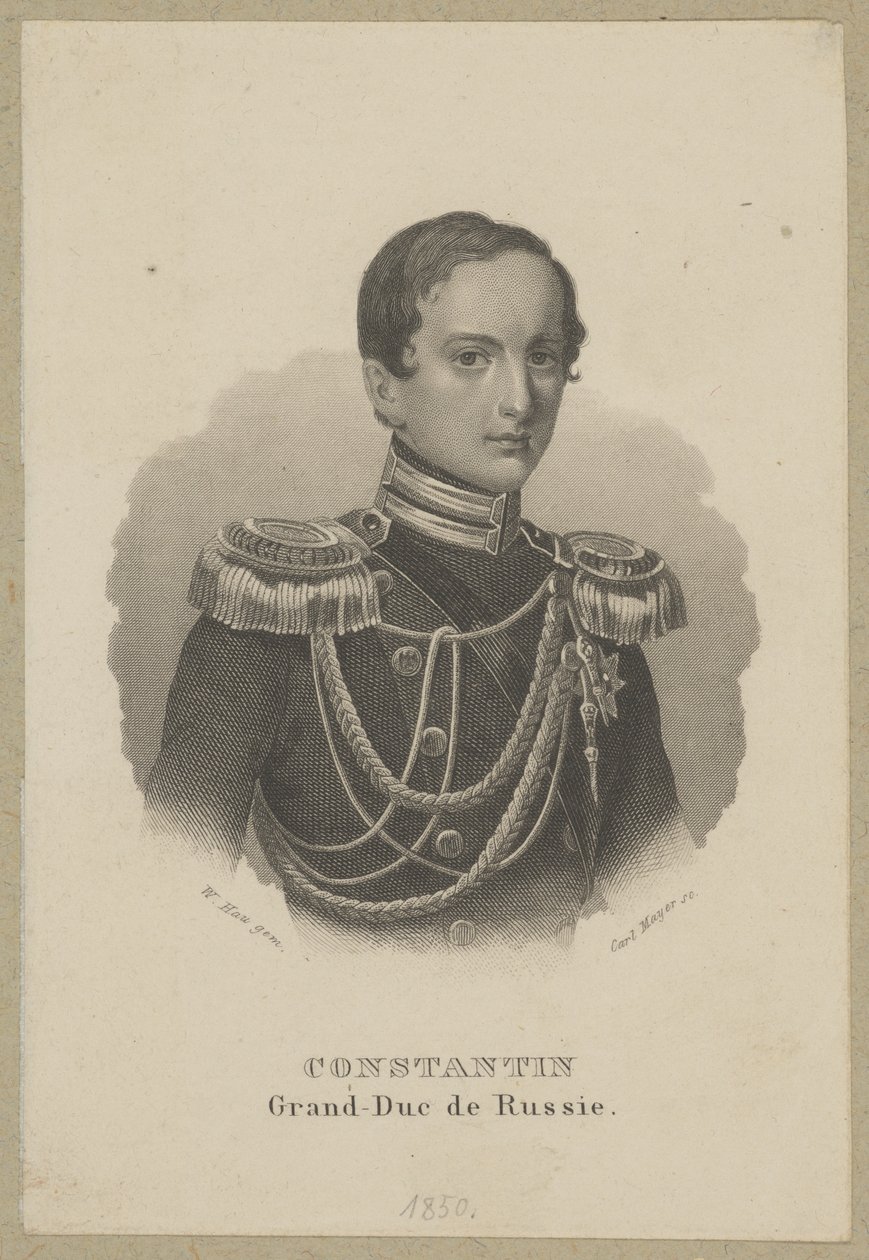 Konstanty Mikołajewicz Romanow (1827 Petrohrad - 1892 Pawłowsk) - ruský velkokníže, generál a místodržitel Polského království, předseda Státní rady Kongresového Polska, admirál loďstva od Carl Mayer