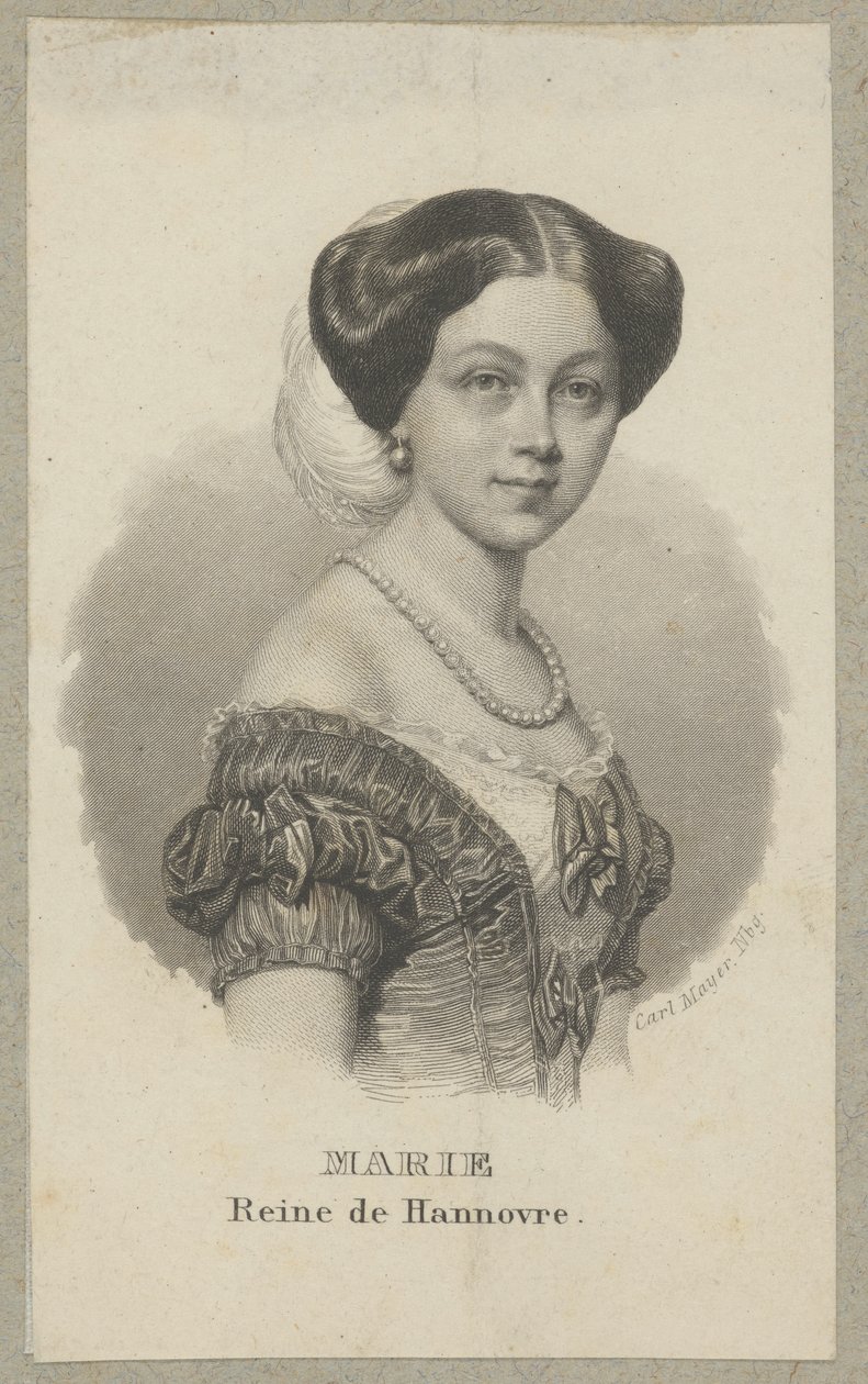 Marie Hannoverská (1776 Londýn - 1857 Londýn) - princezna Velké Británie a Irska, Hannoverska a Brunšviku-Lüneburgu a sňatkem vévodkyně z Gloucesteru a Edinburghu od Carl Mayer