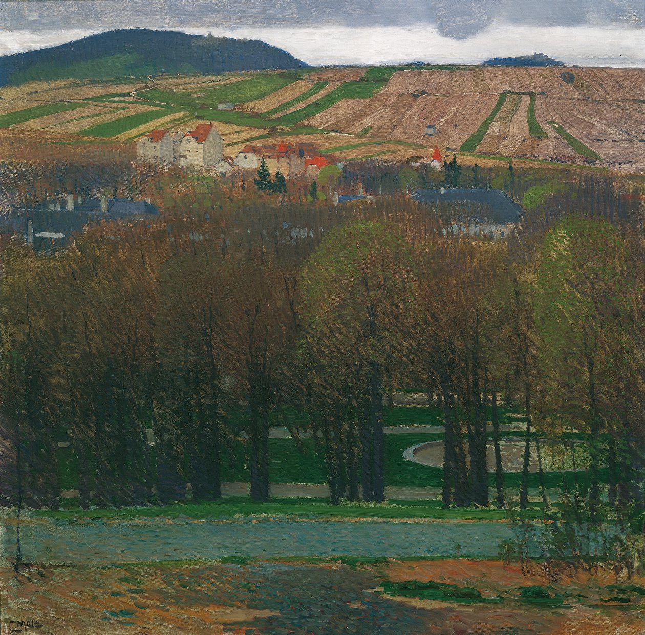 Pohled na Nußberg z Heiligenstadtu od Carl Moll