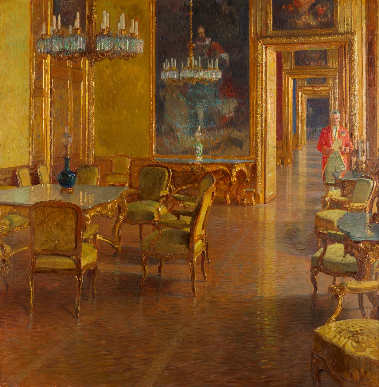 Interiér zimního paláce prince Evžena Savojského na Himmelpfortgasse od Carl Moll