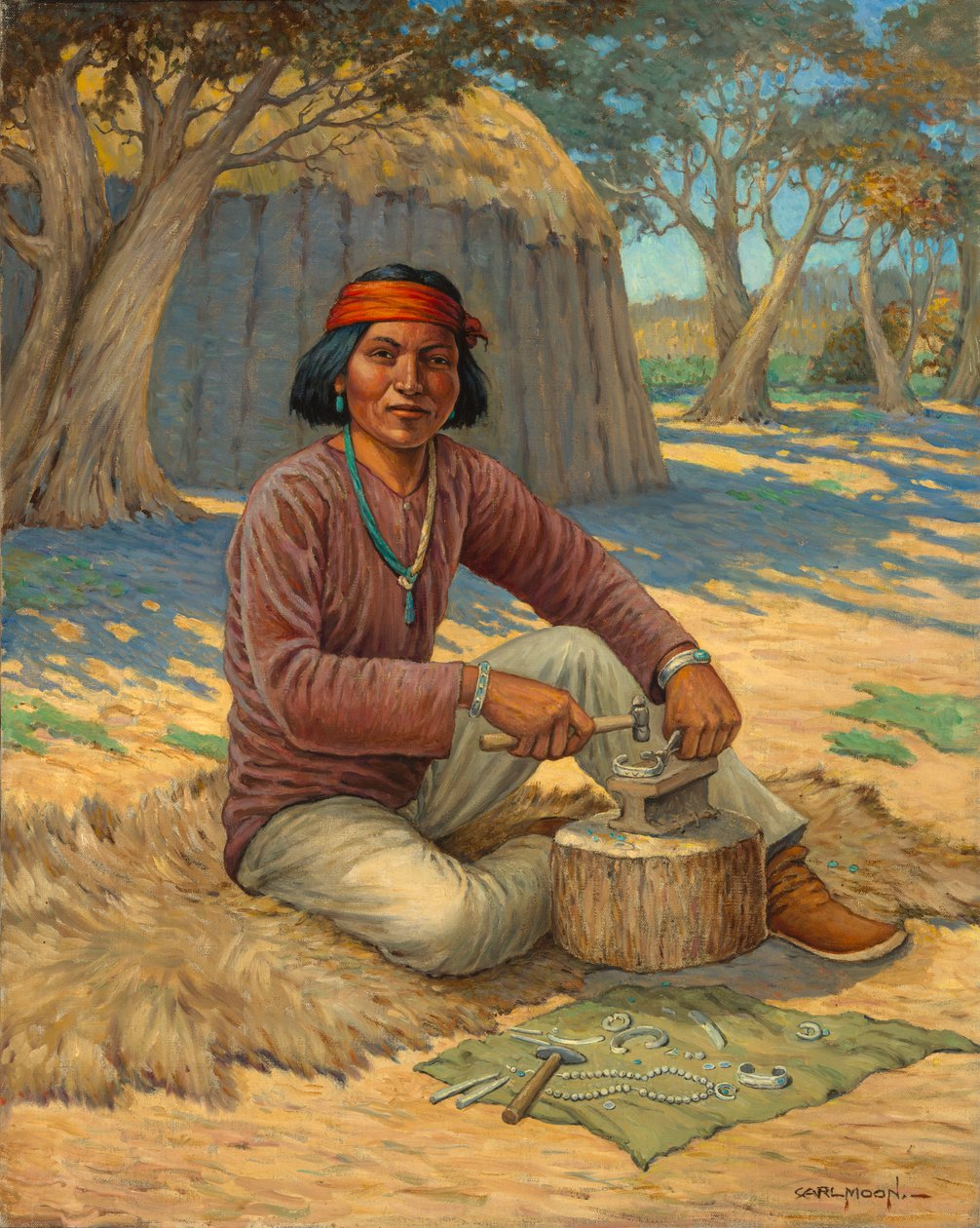 Stříbrník z kmene Navajo od Carl Moon