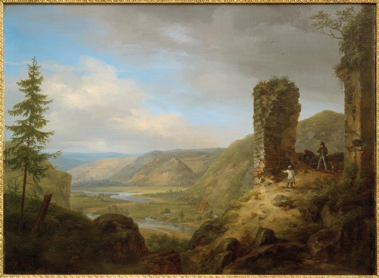 C. Morgenstern, pohled ze zříceniny hradu Böckelheim od Carl Morgenstern