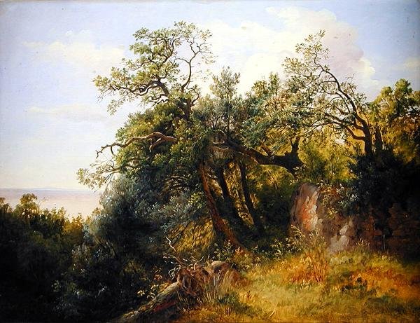 V parku Ariccia (olej na papíře na plátně) od Carl Morgenstern