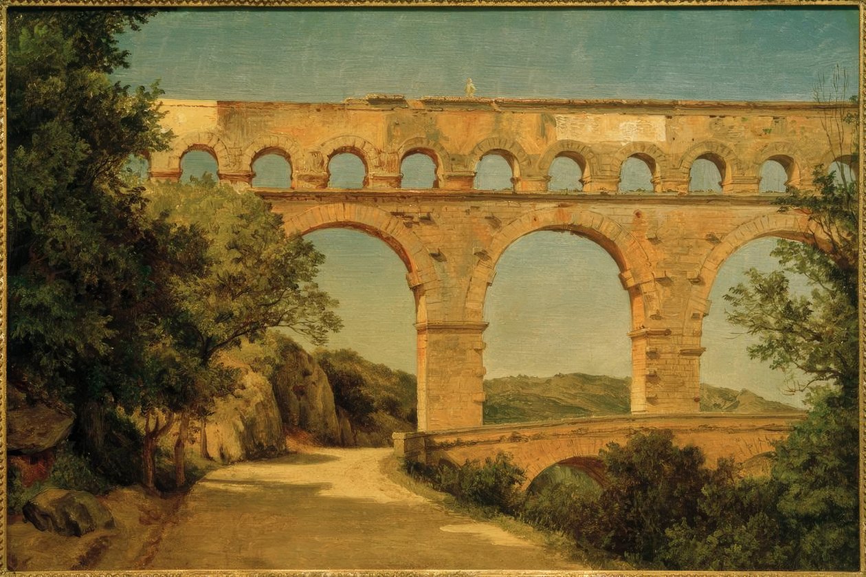 Pont du Gard u Nîmes / obraz Carla Morgensterna od Carl Morgenstern