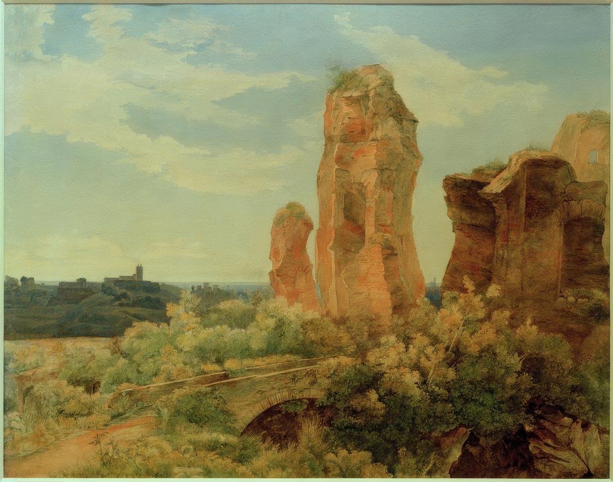 Řím, Aventine, stavební fragment v Imperial Gardens / Carl Morgenstern od Carl Morgenstern