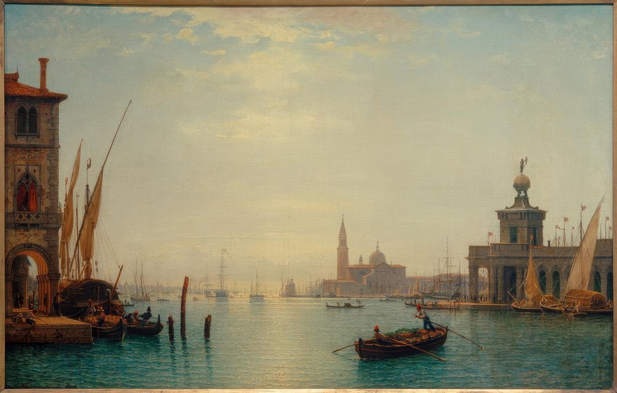 Benátky, Canal Grande, pohled na S.Giorgio… / C.Morgenstern od Carl Morgenstern