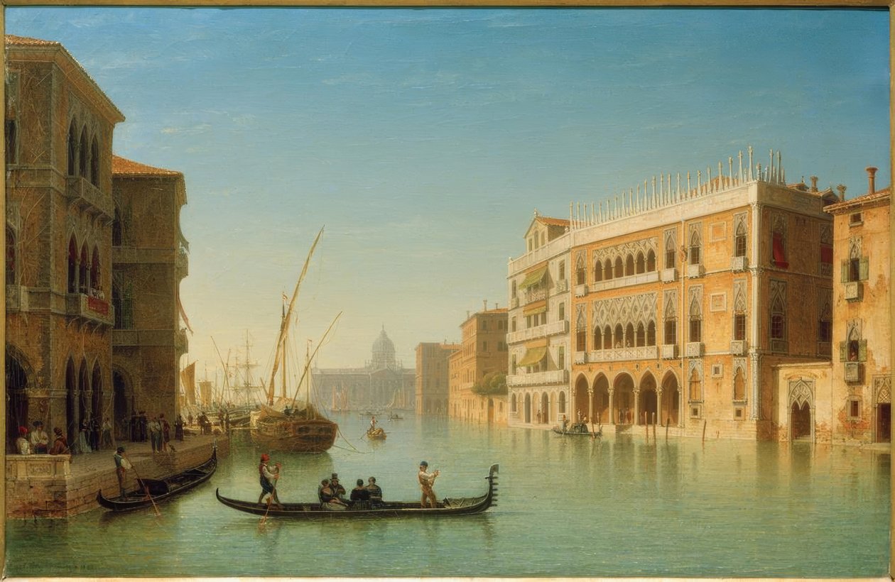 Benátky, Canal Grande / obraz Carla Morgensterna od Carl Morgenstern