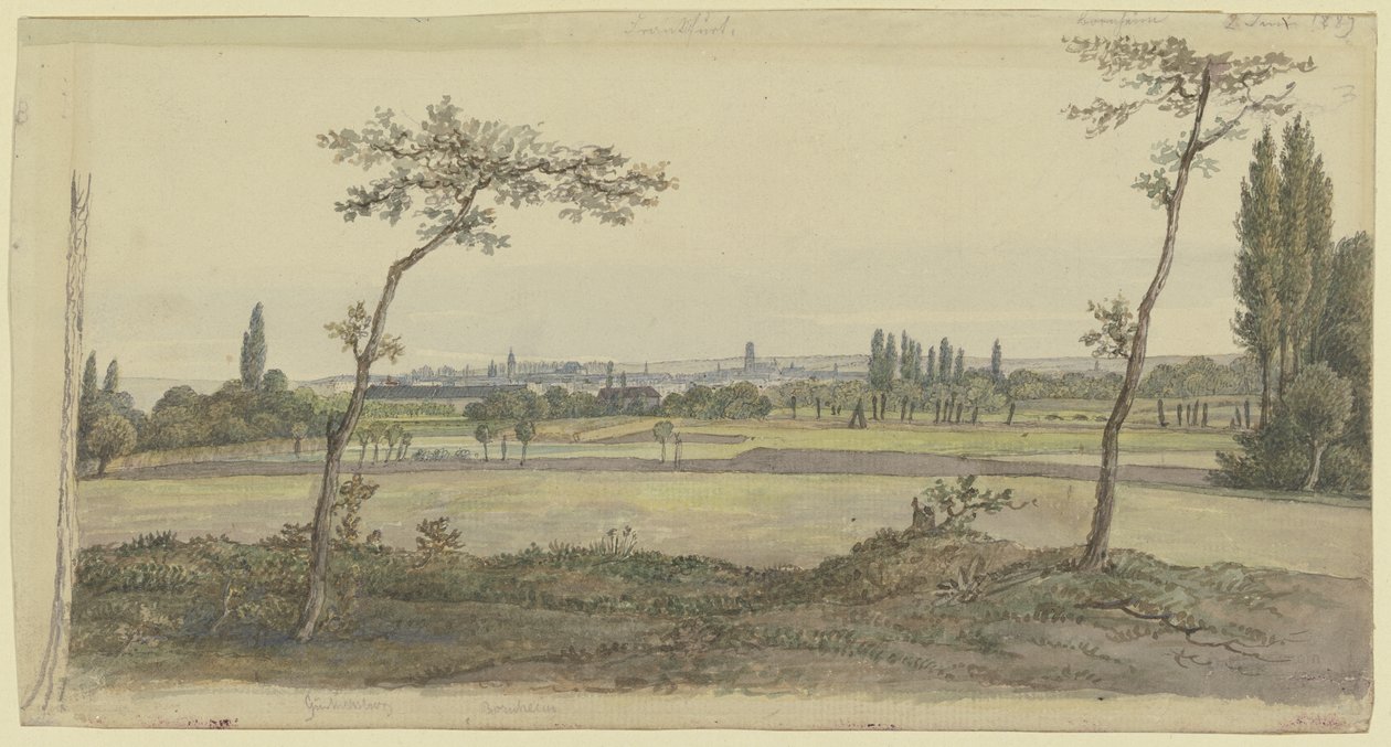 Pohled na Frankfurt nad Mohanem od Carl Morgenstern