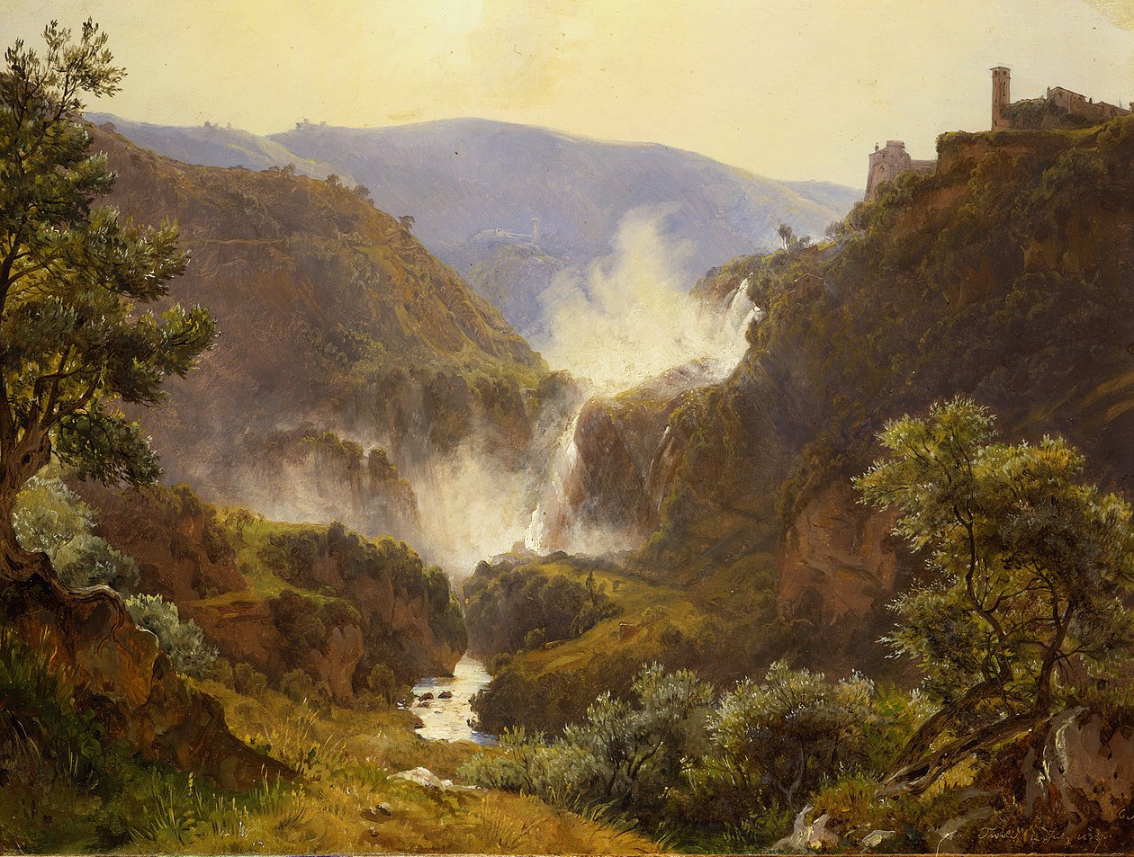 Vodopády u Tivoli od Carl Morgenstern