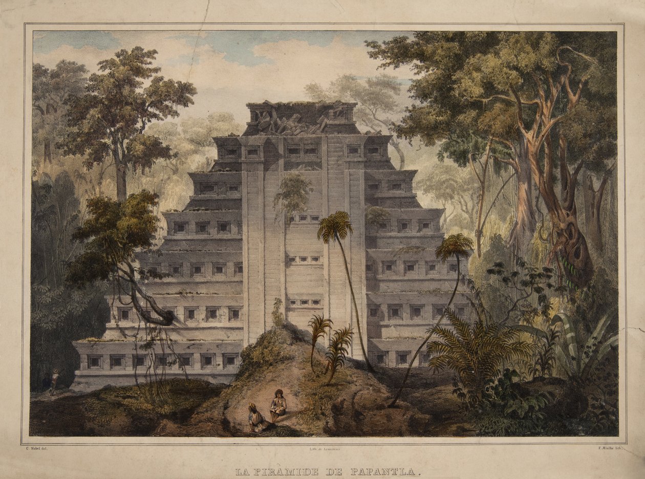 Papantlova pyramida od Carl Nebel