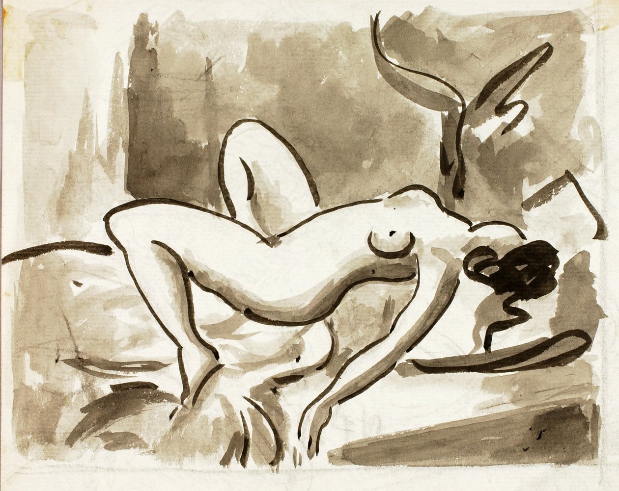 Ležící ženský akt od Carl Newman