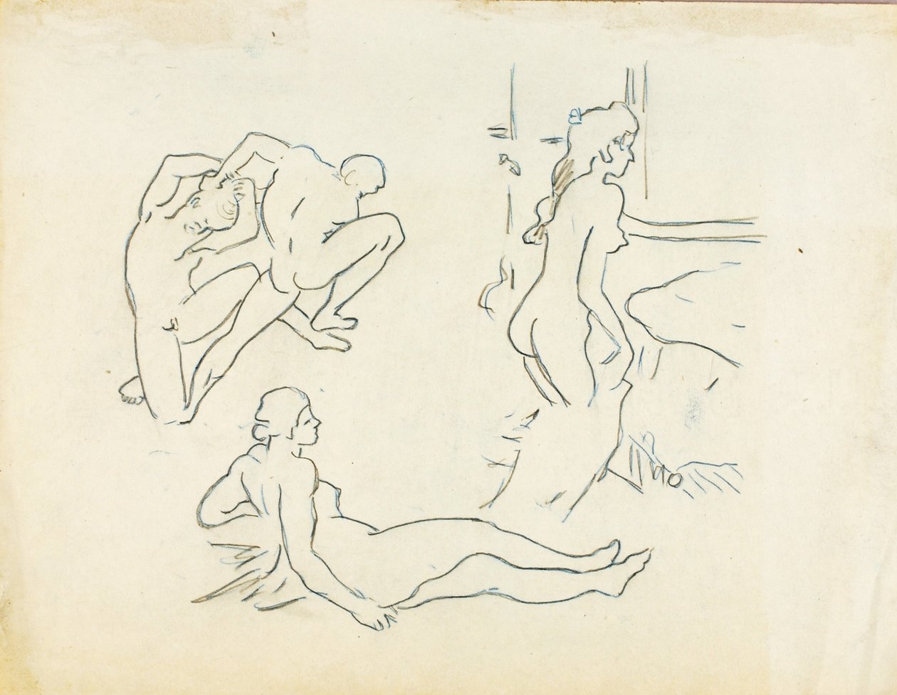 Tři figurální studie od Carl Newman