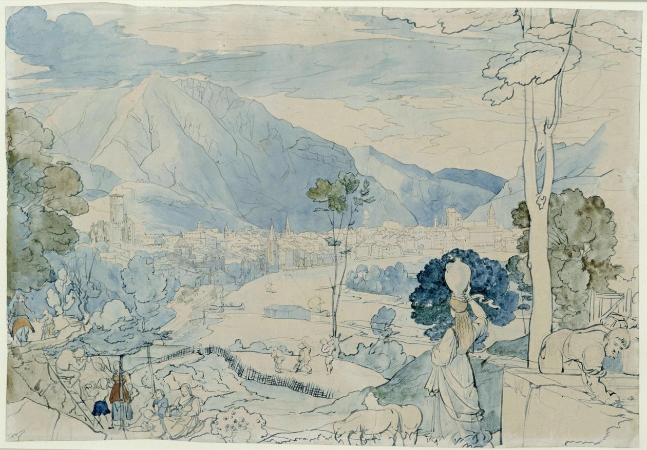 Pohled na Trient od Carl Philipp Fohr