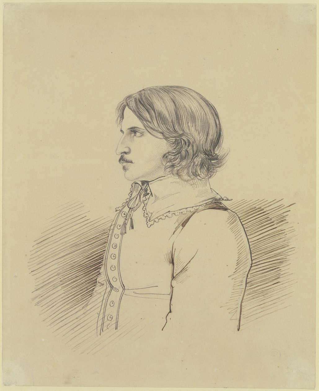 Portrét neznámého studenta z okruhu „Teutsche Lesegesellschaft“ v Heidelbergu, 1816 od Carl Philipp Fohr