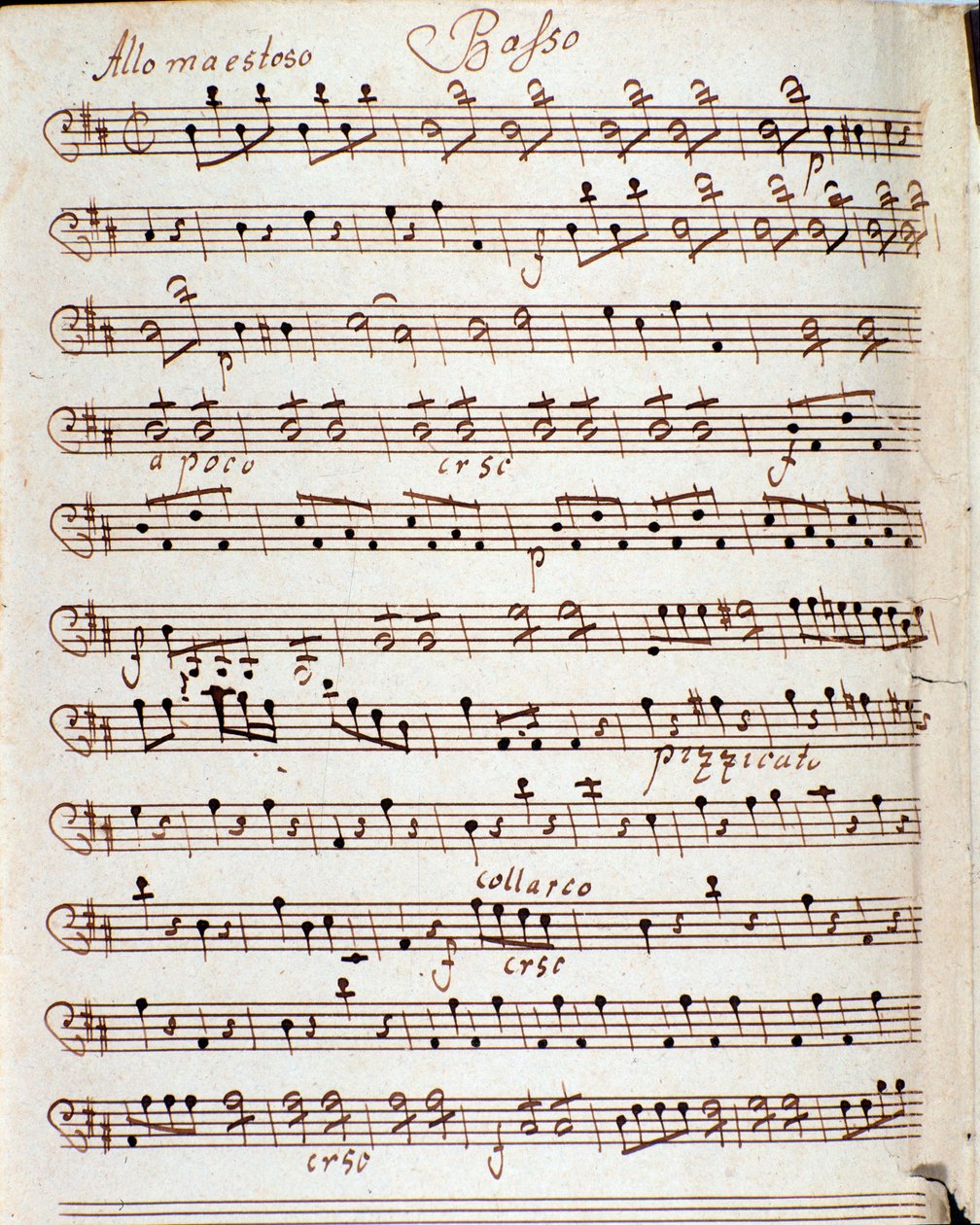 Strana notového záznamu Koncertu D dur Karla Philippa Stamitze od Carl Philipp Stamitz
