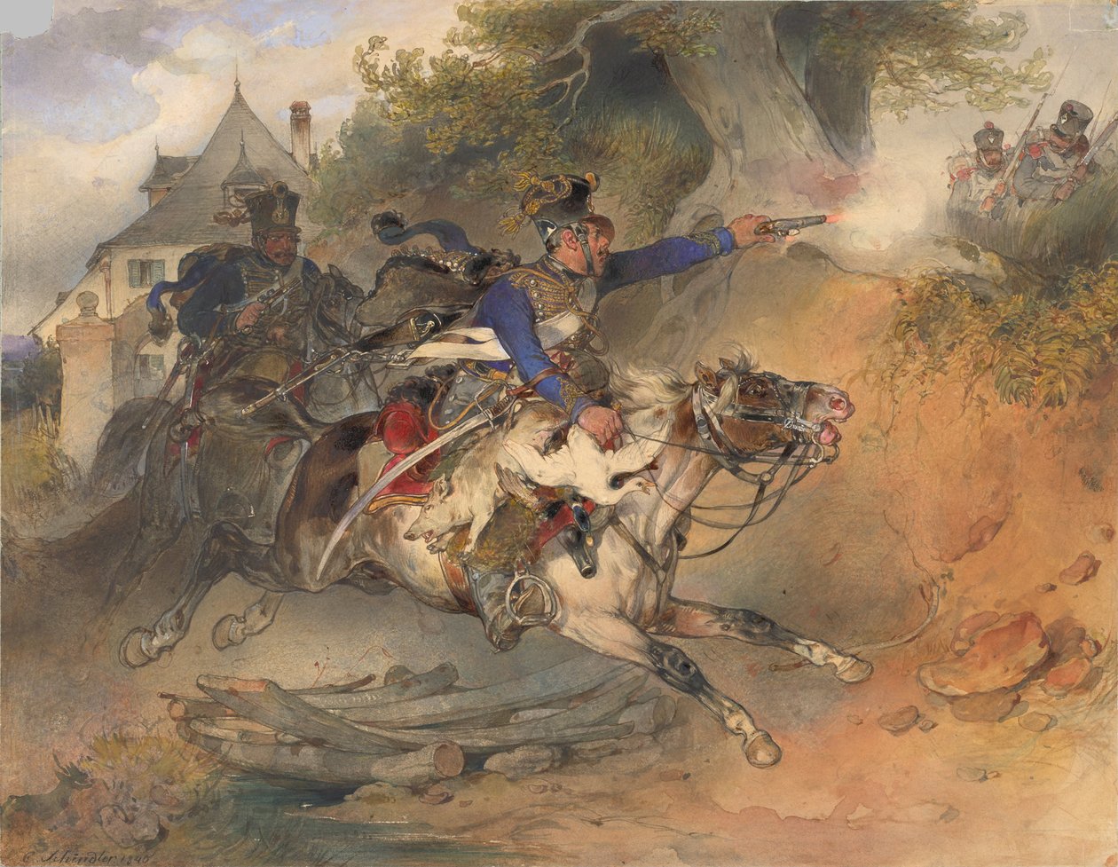 Pásový husar, 1840 od Carl Schindler