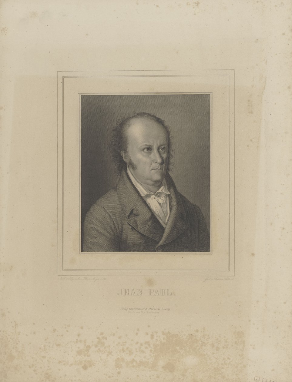 Portrét spisovatele Jean Paul 1763-1825, c. 1830-1840. od Carl Schleich