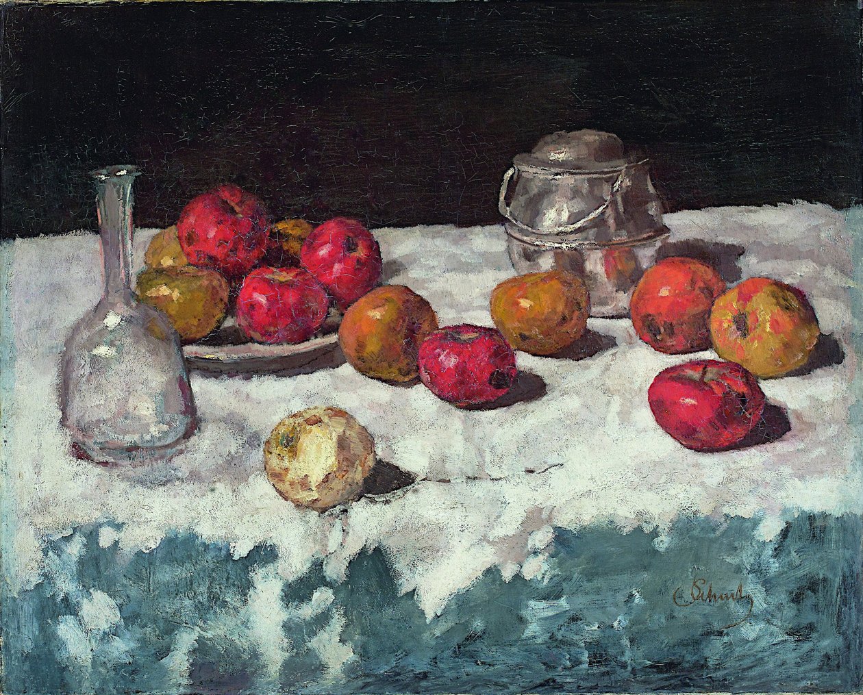 Zátiší s jablky, 1889 od Carl Schuch
