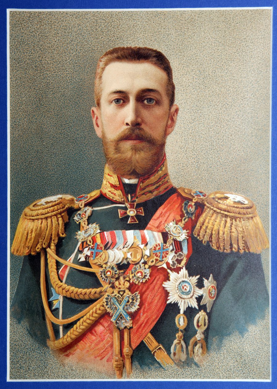 Portrét velkovévody Nikolaje Nikolajeviče Ruska (1831-1891). Dílo Carla Schultze (1823-1876), barevná litografie, cca 1850. Německé umění od Carl Schultz