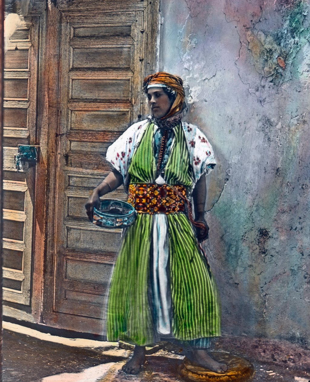 Maroko, dívka z etnické skupiny Berberů, datum snímku: kolem roku 1910. Archiv Carla Simona od Carl Simon