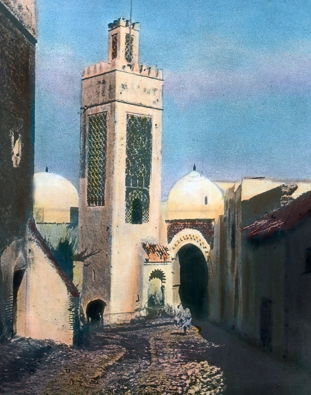 Severní Maroko, Tetouan, Minaret mešity Sidi Saidi, datum snímku: kolem roku 1910. Archiv Carla Simona od Carl Simon