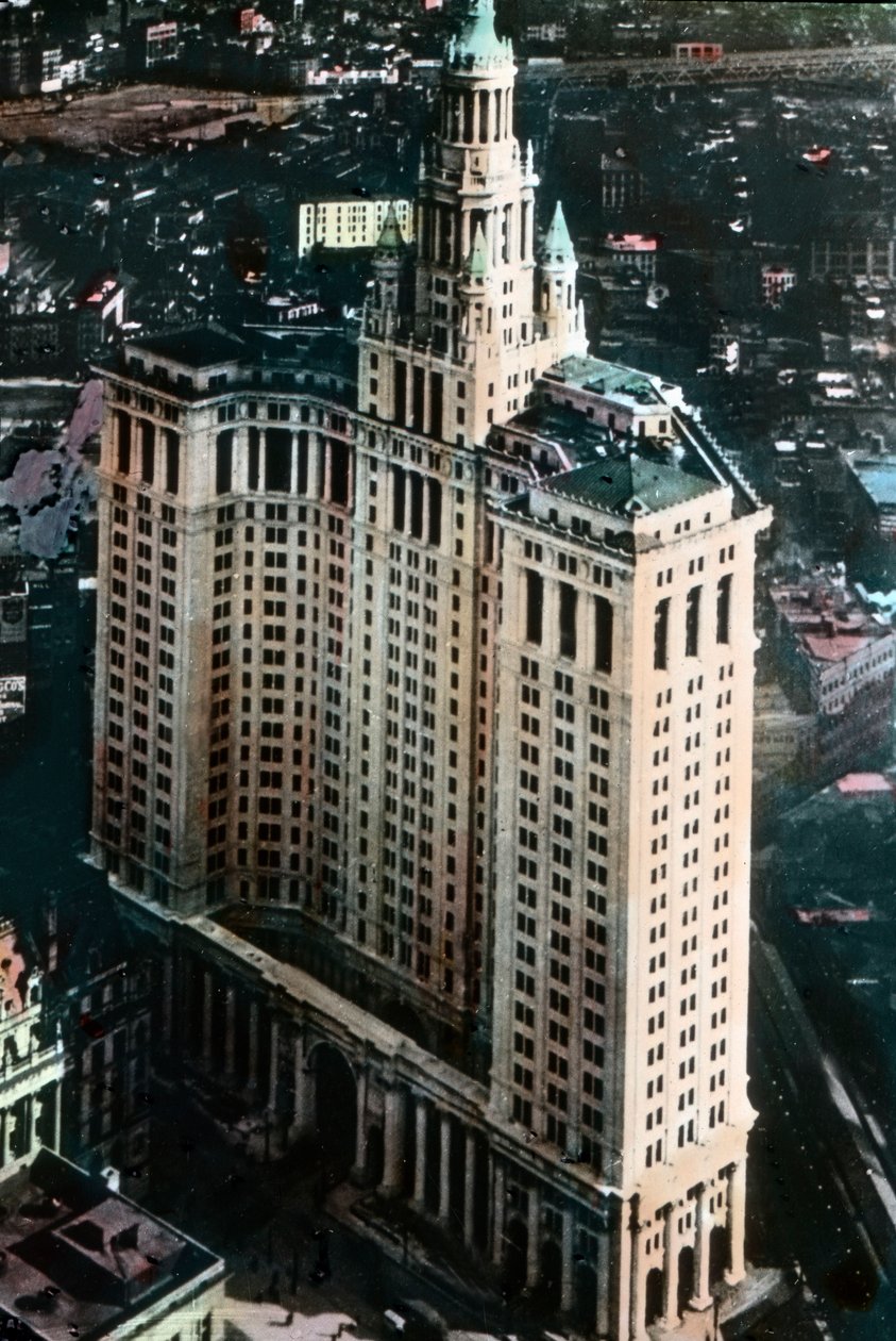 Spojené státy americké, New York, Manhattan Municipal Building, postavená v letech 1907-1914, datace snímku: kolem roku 1920. Archiv Carla Simona od Carl Simon