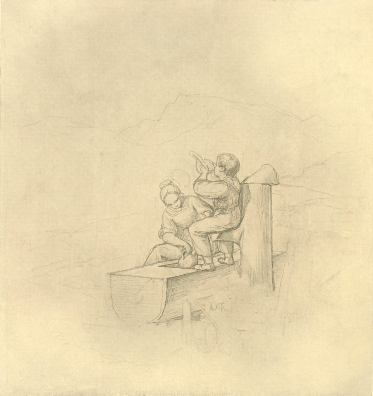 Am Brunnen, polovina konce 19. století, c1924. od Carl Spitzweg