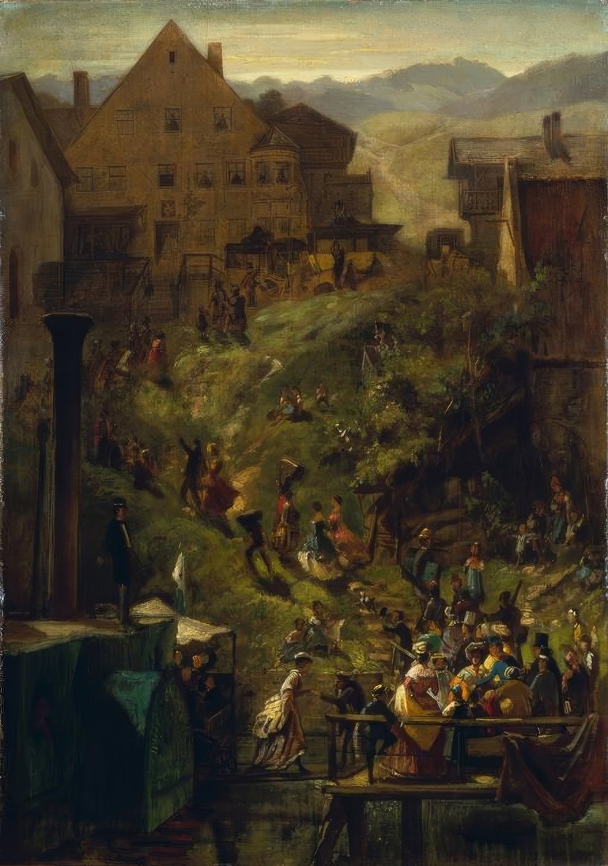Příjezd do Seeshauptu od Carl Spitzweg