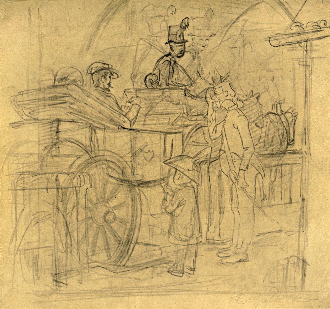 Cestování, polovina konce 19. století, c1924. od Carl Spitzweg