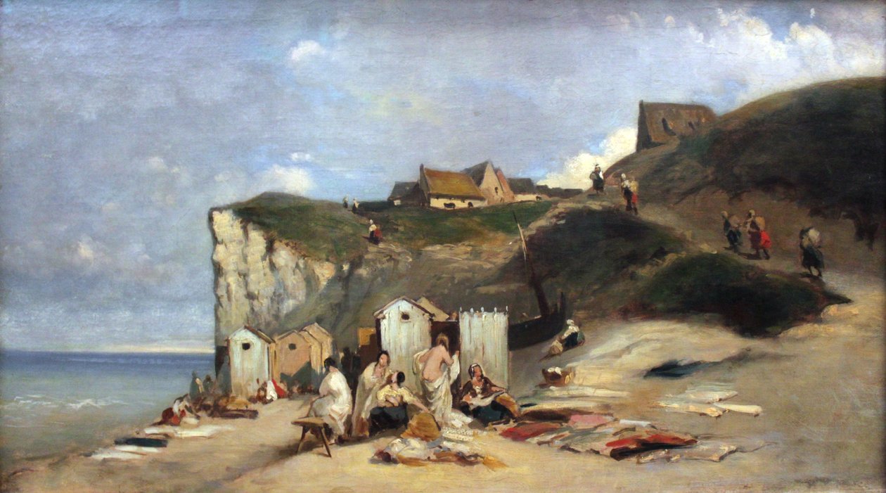 Ženy koupající se u moře poblíž Dieppe od Carl Spitzweg