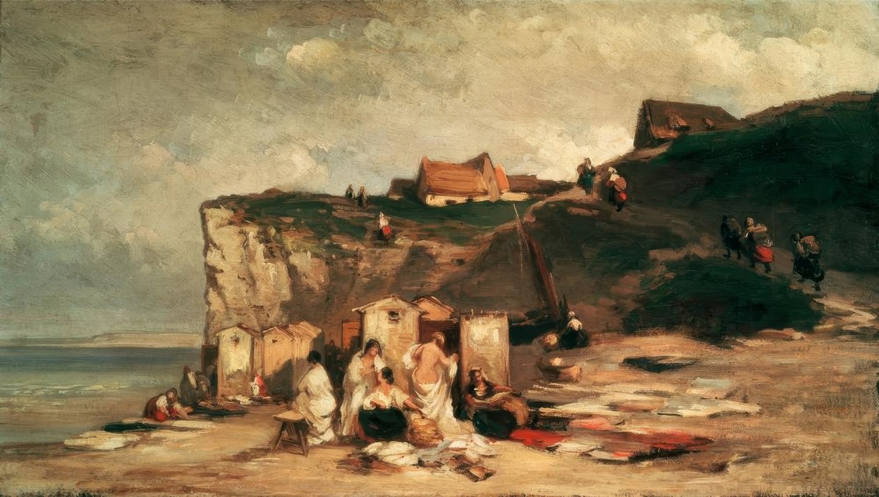 Ženy koupající se u moře v Dieppe III od Carl Spitzweg