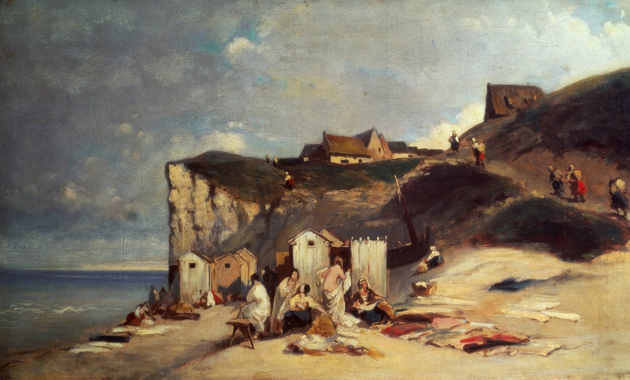 Ženy koupající se u moře v Dieppe I od Carl Spitzweg