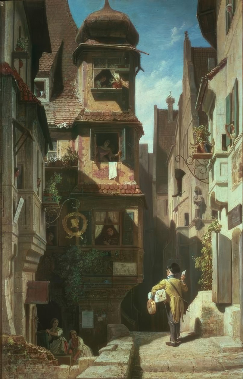 Poštovní doručovatel v Rosentalu od Carl Spitzweg