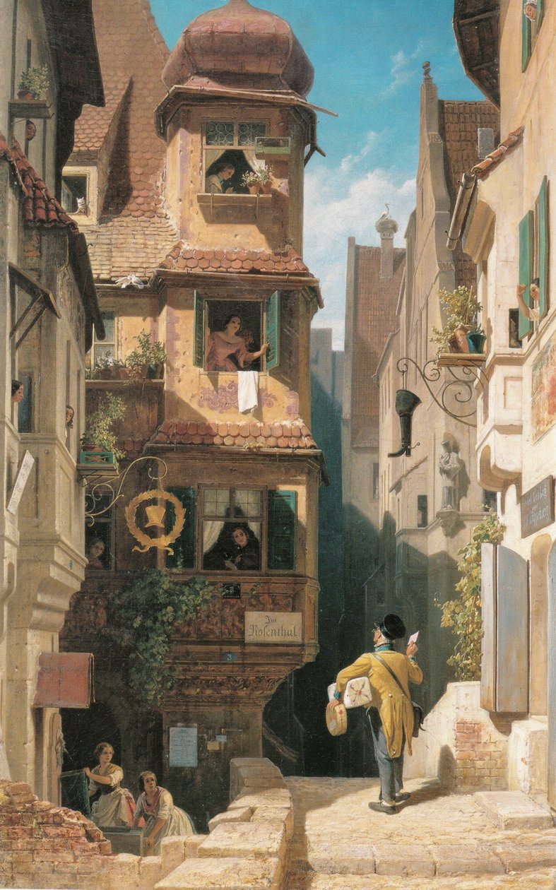 Poštovní doručovatel v Rosenthal od Carl Spitzweg