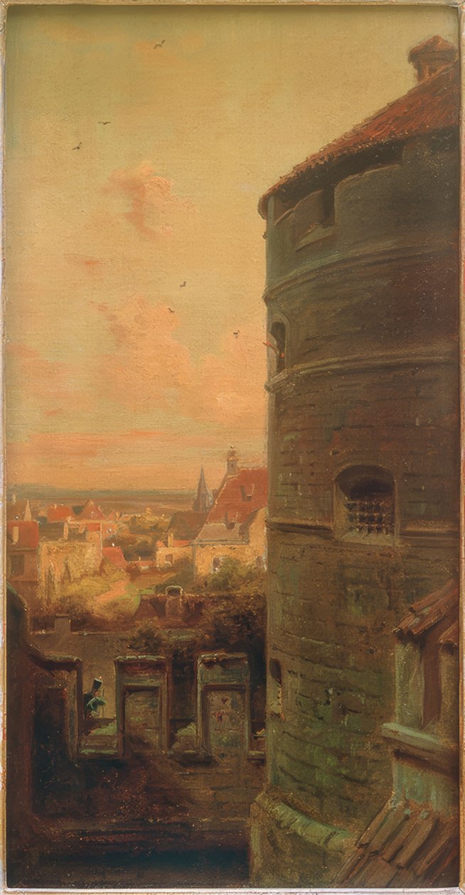 Digesční věž v Rothenburg ob der Tauber od Carl Spitzweg