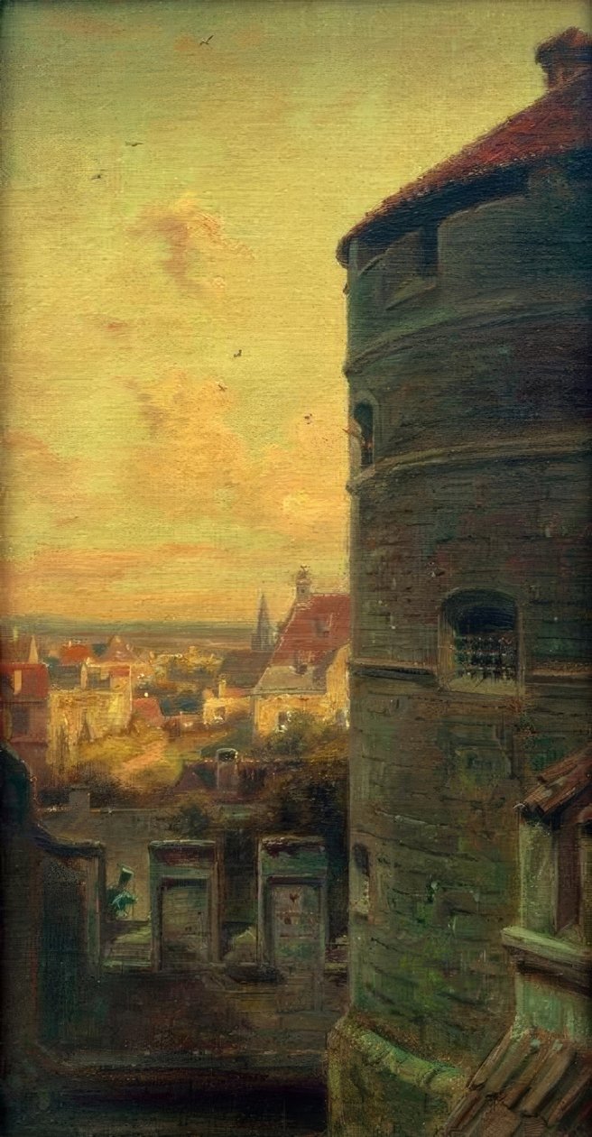 Digesční věž v Rothenburg ob der Tauber od Carl Spitzweg