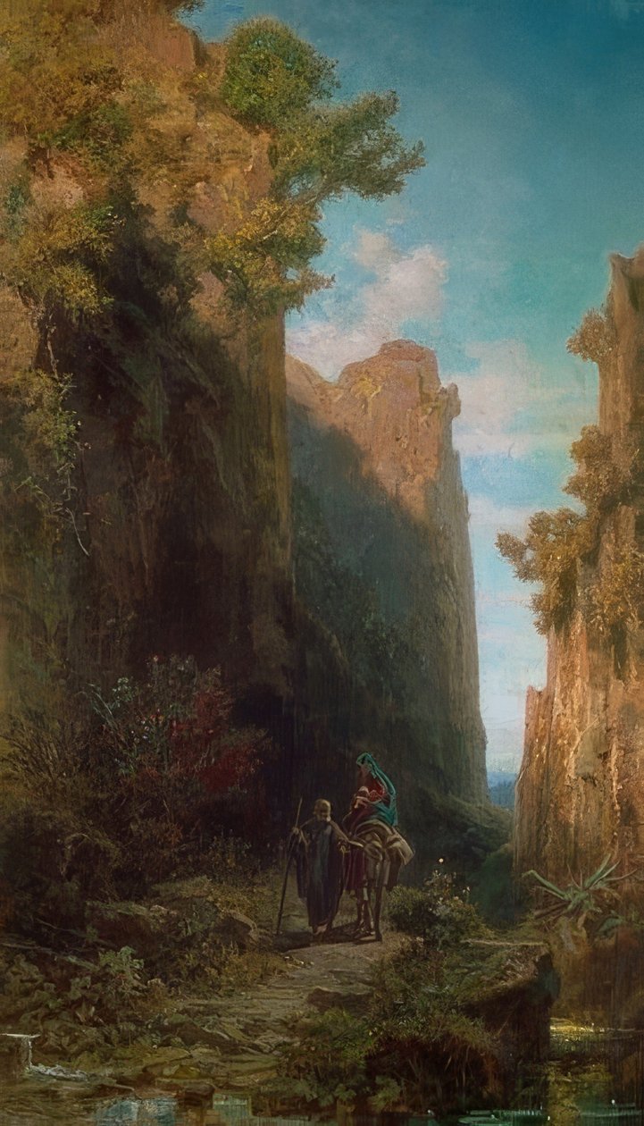 Útěk do Egypta. 1875/79 od Carl Spitzweg