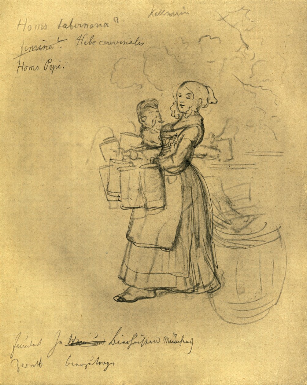 Die Kellnerin, polovina konce 19. století, c1924. od Carl Spitzweg