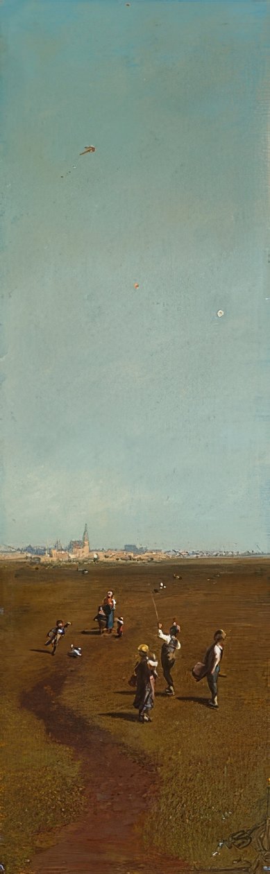 Pouštění draka. Kolem roku 1880/85 od Carl Spitzweg