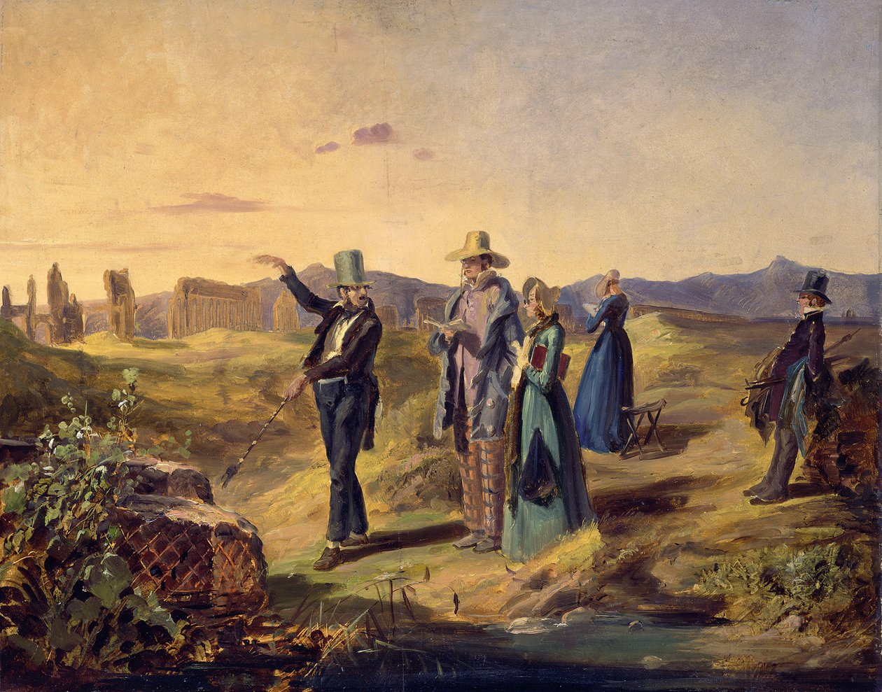 Angličané v Campagni od Carl Spitzweg