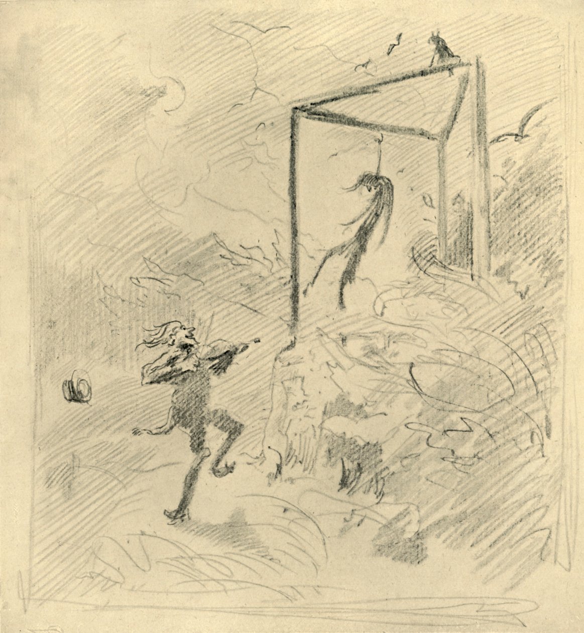 Galgenmusik, polovina konce 19. století, c1924. od Carl Spitzweg