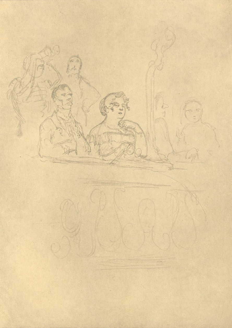 In der Loge, polovina konce 19. století, c1924. od Carl Spitzweg