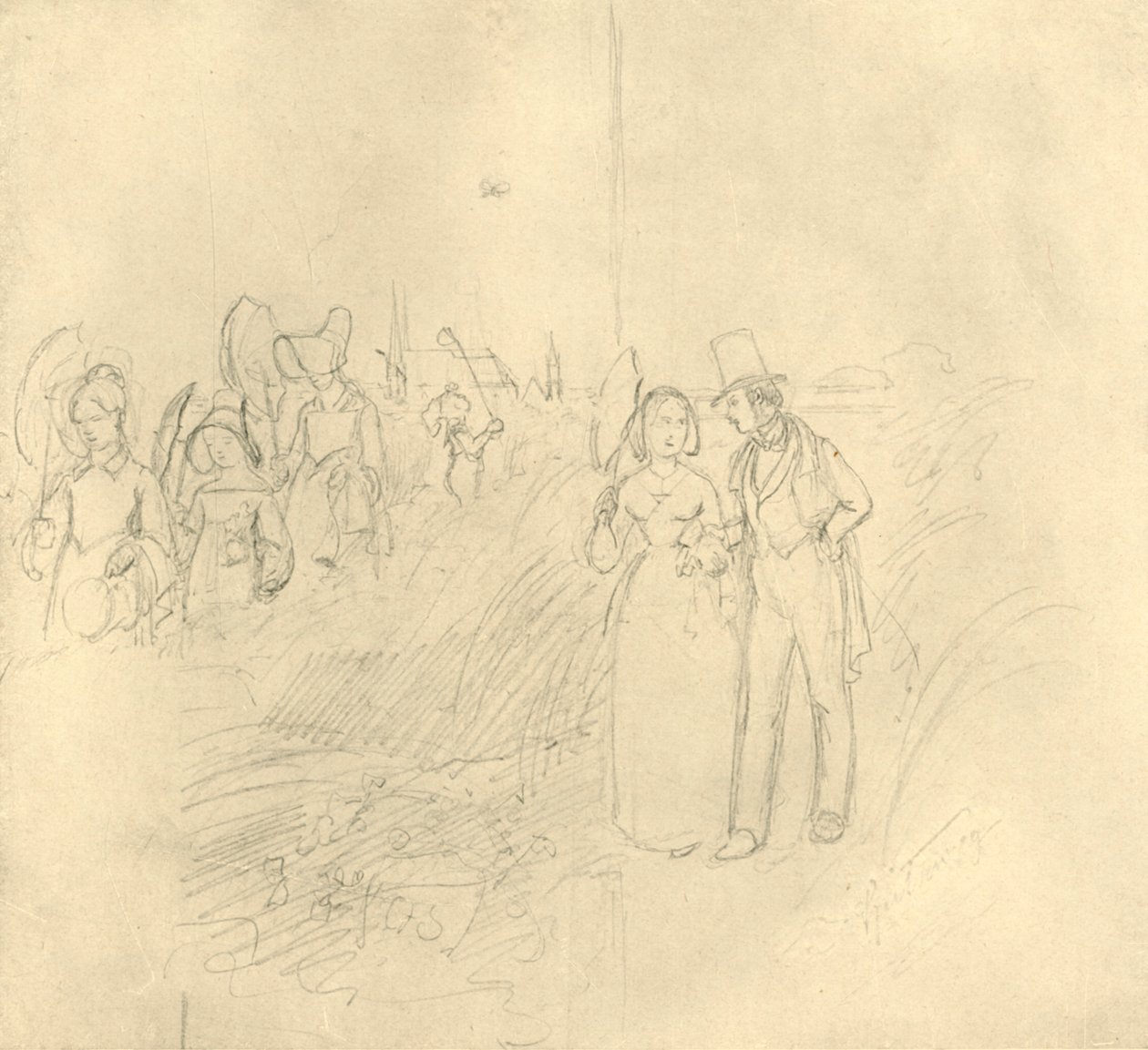 Institutsspaziergang, polovina konce 19. století, c1924. od Carl Spitzweg